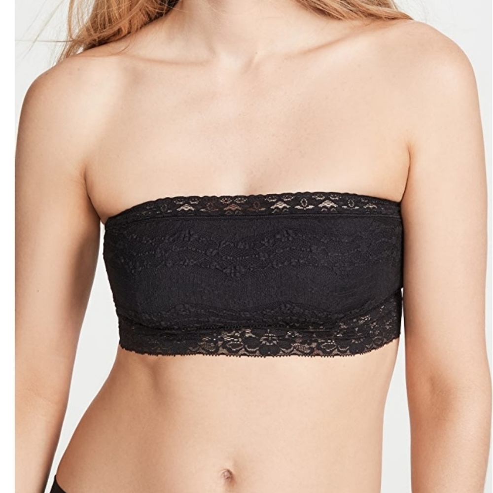 Free People Scallop Lace Black Bandeau Large